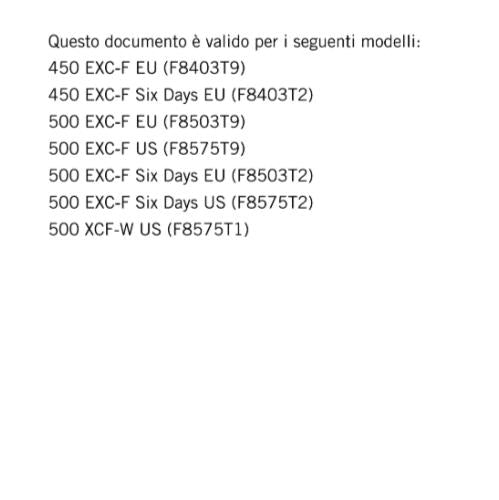 ITALIAN LANGUAGE - KTM 2020 - 450 500 XCF-W EXC-F SIX - MANUALE DI RIPARAZIONE