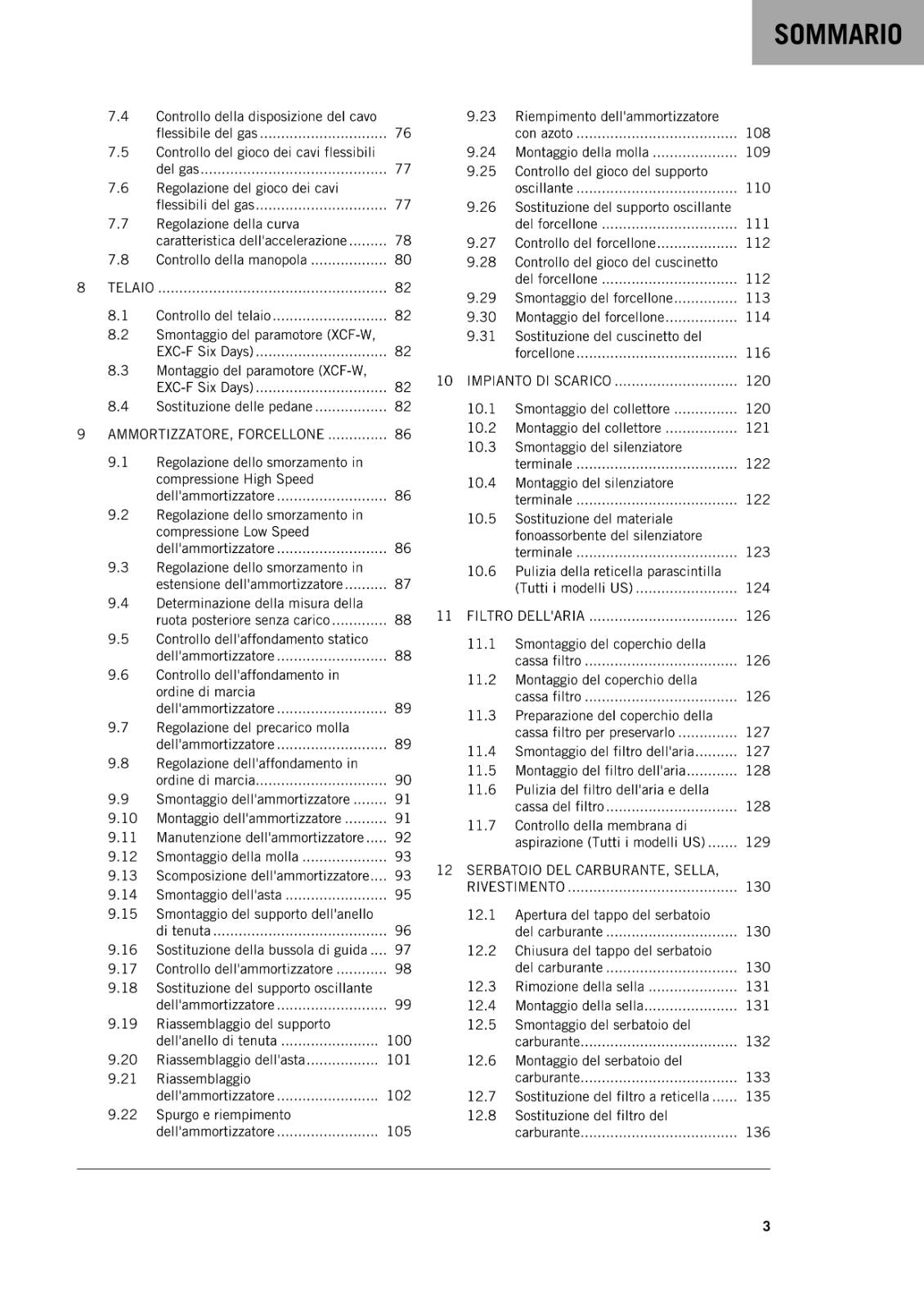 ITALIAN LANGUAGE - KTM 2020 - 450 500 XCF-W EXC-F SIX - MANUALE DI RIPARAZIONE