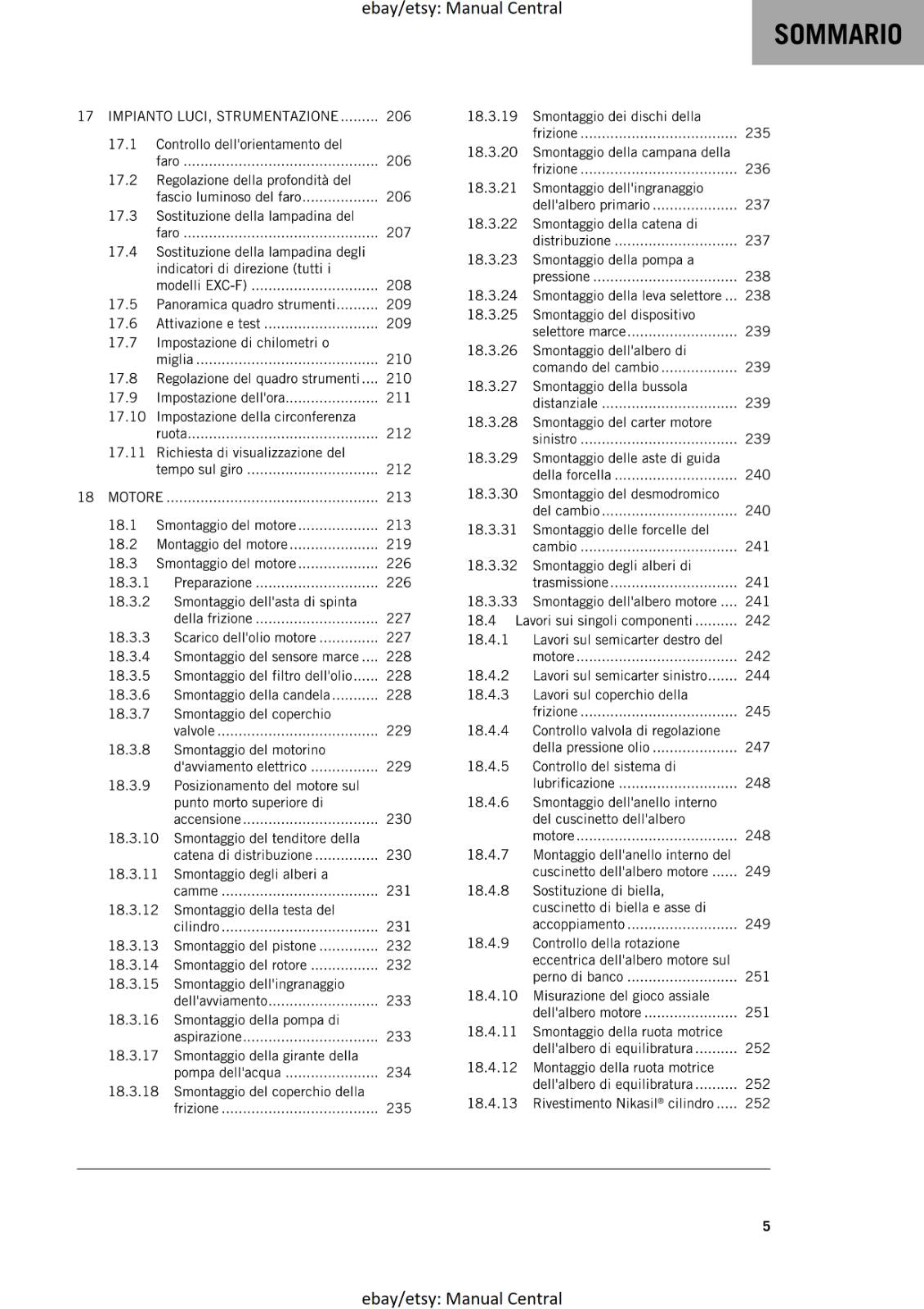 ITALIAN LANGUAGE - KTM 2020 - 350 XCF-W EXC-F SIX DAYS - MANUALE DI RIPARAZIONE