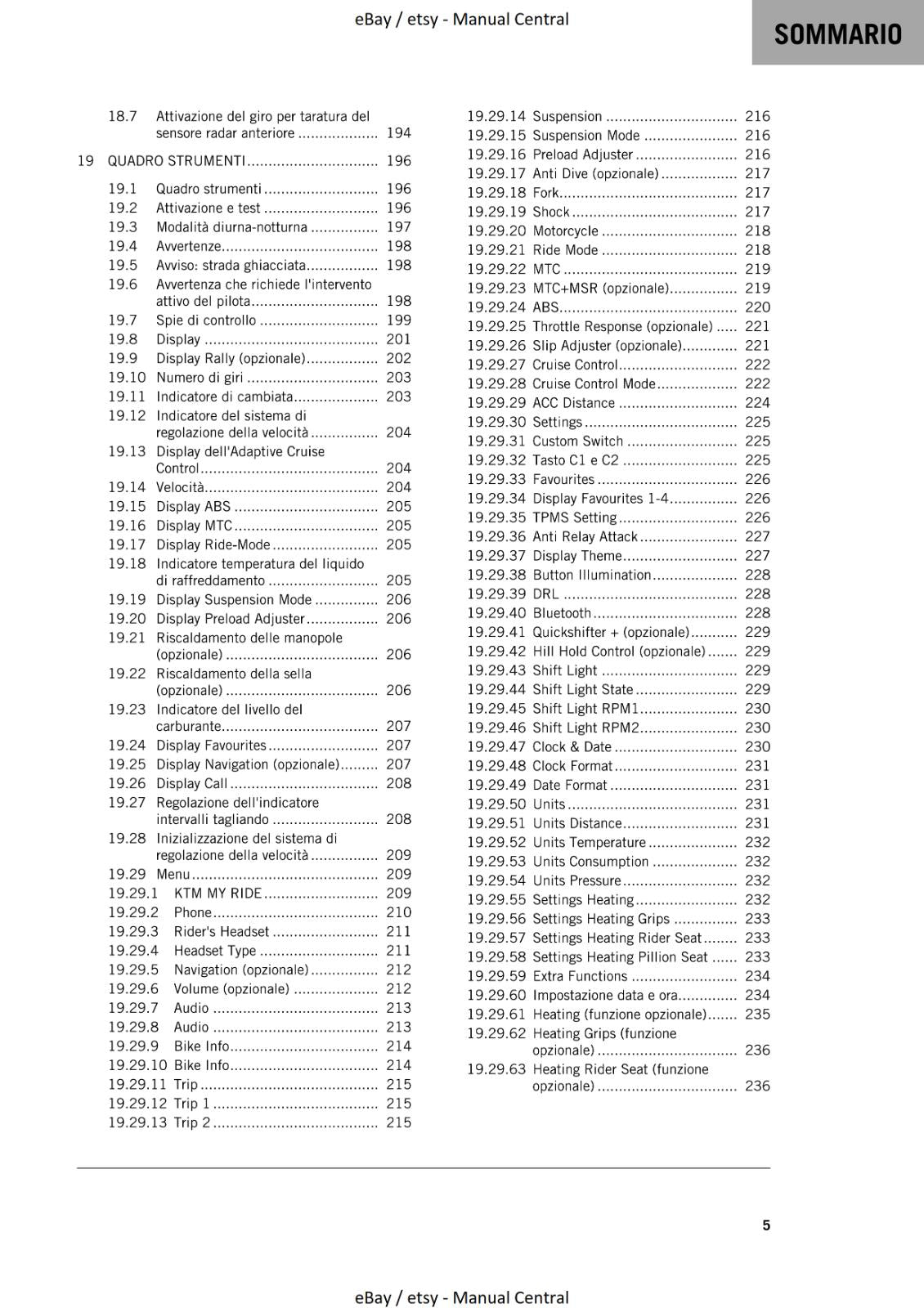 ITALIAN LANGUAGE - KTM 2021 - 1290 SUPER ADVENTURE S - MANUALE DI RIPARAZIONE
