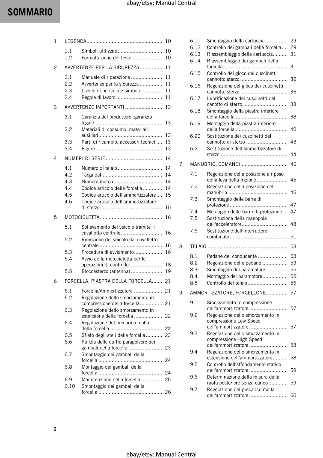ITALIAN LANGUAGE - KTM 2021 - 1290 SUPER ADVENTURE R - MANUALE DI RIPARAZIONE