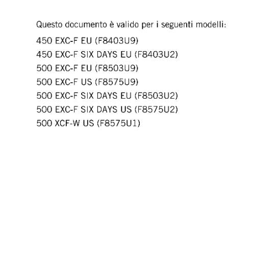 ITALIAN LANGUAGE - KTM 2021 - 450 500 XCF-W EXC-F - MANUALE DI RIPARAZIONE