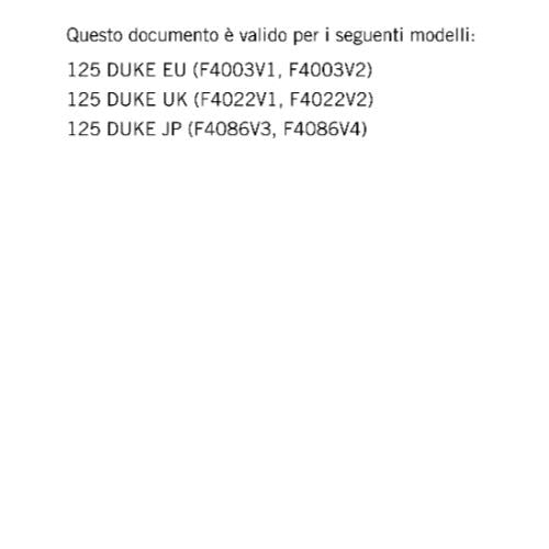 ITALIAN LANGUAGE - KTM 2022 - 125 DUKE - MANUALE DI RIPARAZIONE