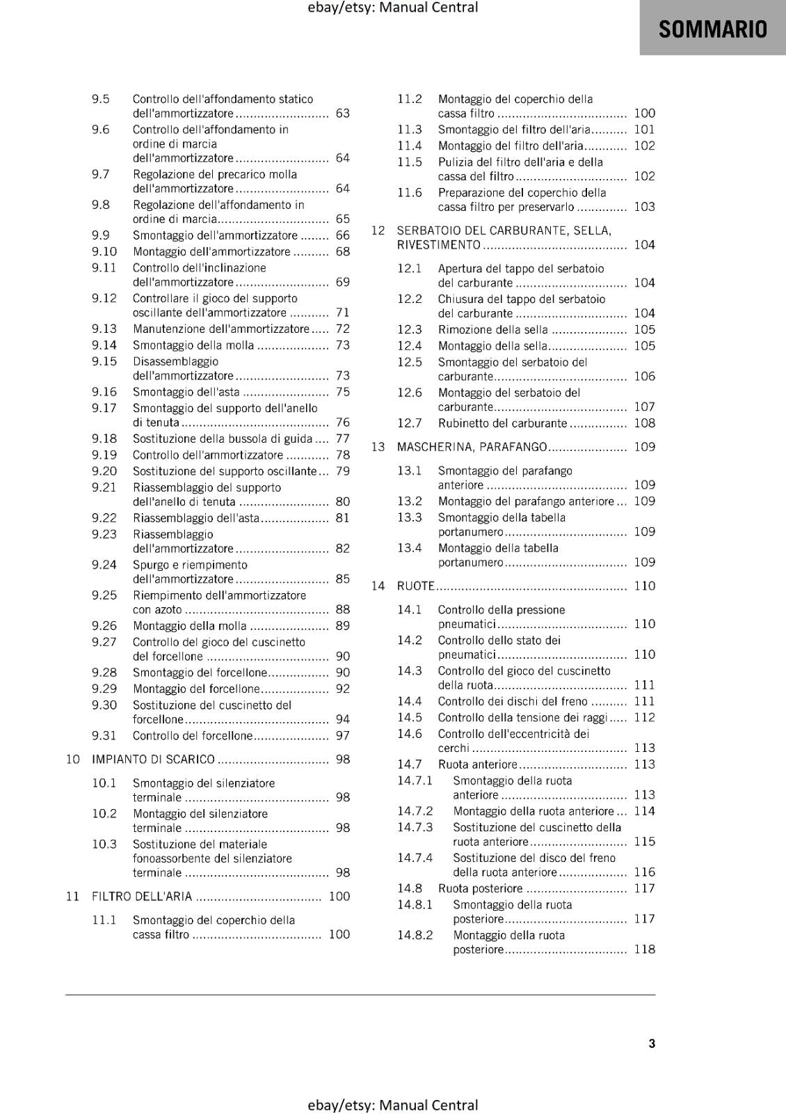 ITALIAN LANGUAGE - KTM 2022 - 250 SX - MANUALE DI RIPARAZIONE