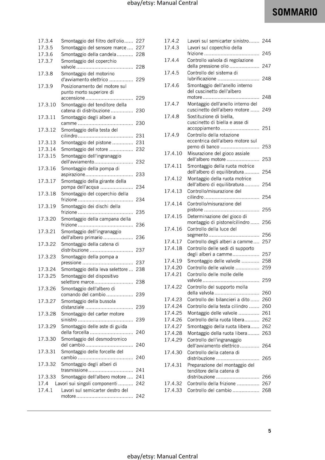 ITALIAN LANGUAGE - KTM 2022 - 250 SX-F XC-F - MANUALE DI RIPARAZIONE