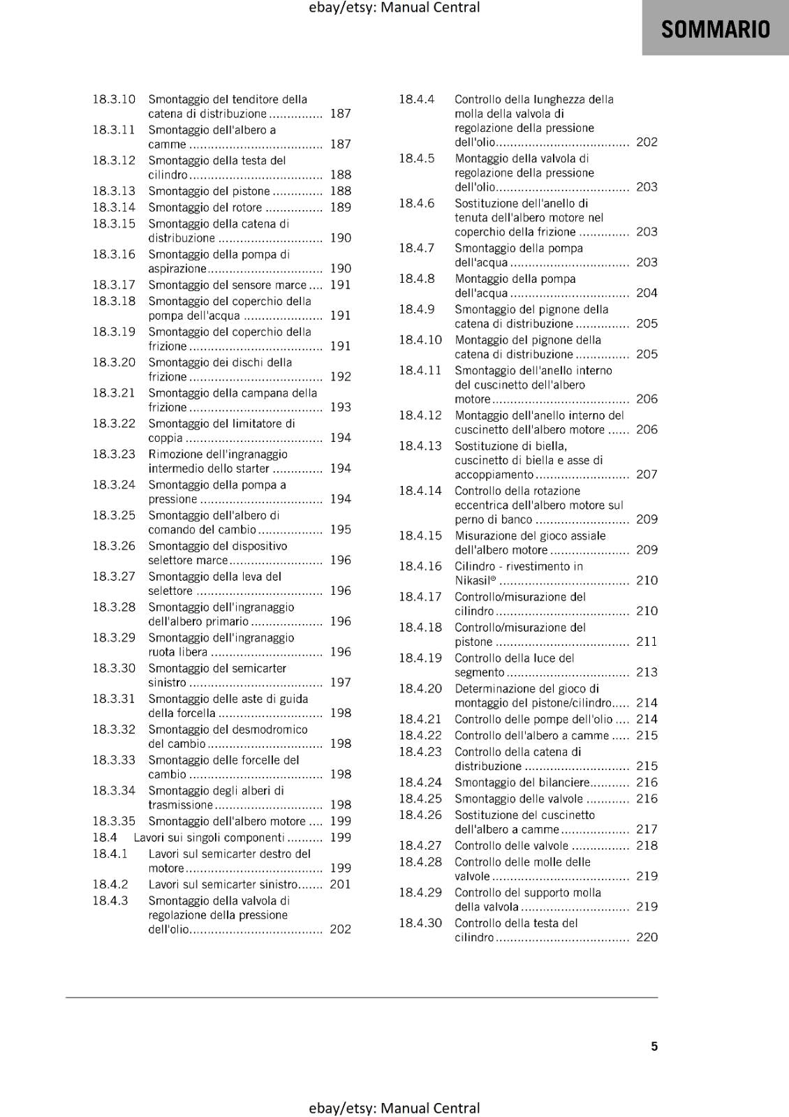 ITALIAN LANGUAGE - KTM 2022 - 450 500 XCF-W EXC-F - MANUALE DI RIPARAZIONE