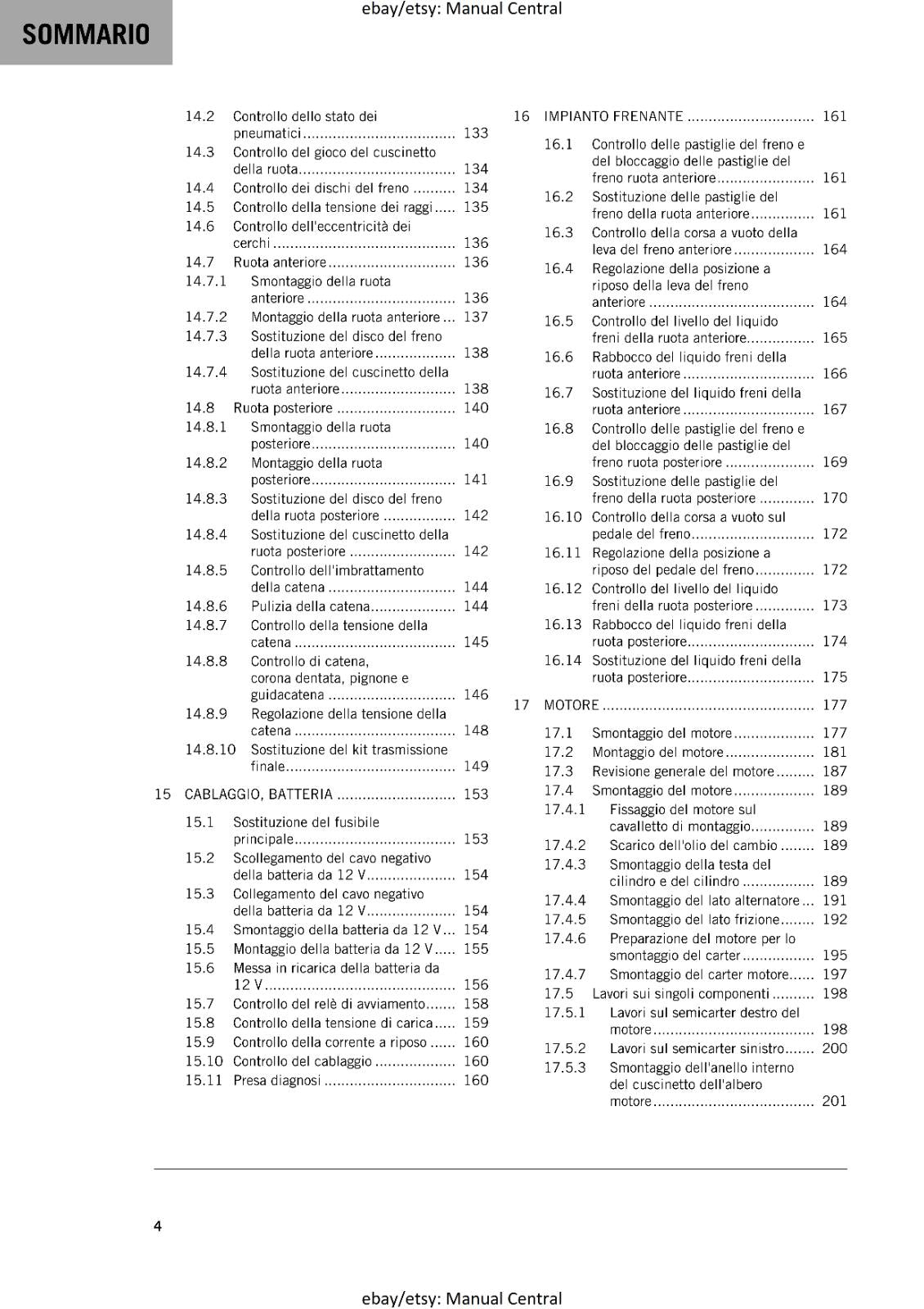 ITALIAN LANGUAGE - KTM 2023 - 125 SX XC - MANUALE DI RIPARAZIONE
