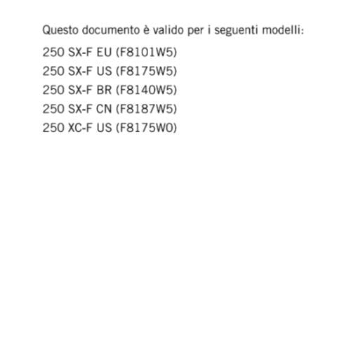 ITALIAN LANGUAGE - KTM 2023 - 250 SX-F XC-F - MANUALE DI RIPARAZIONE