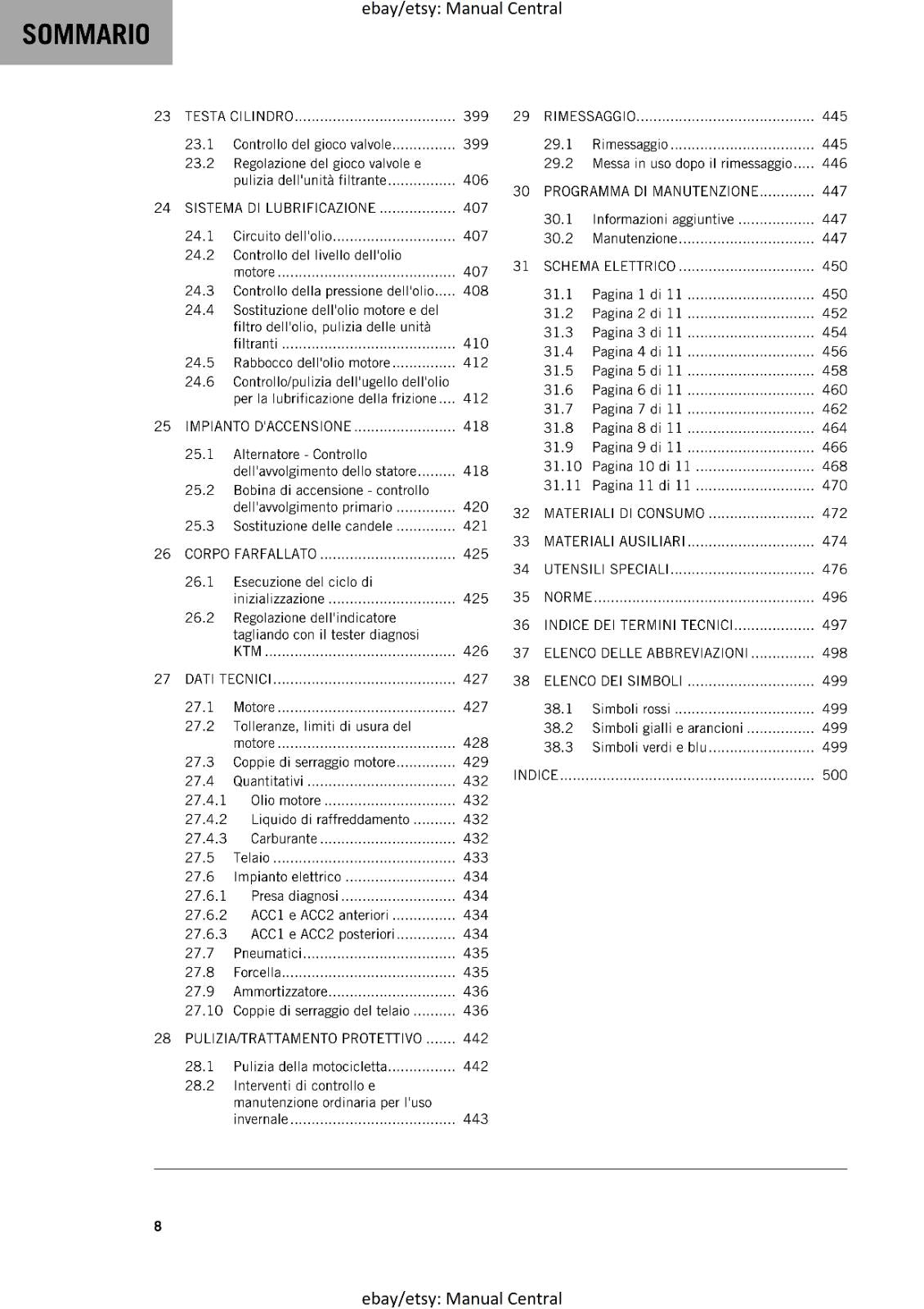 ITALIAN LANGUAGE - KTM 2023 - 890 ADVENTURE R - MANUALE DI RIPARAZIONE