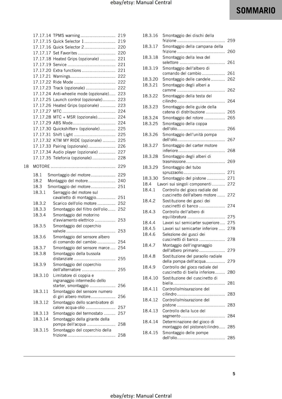 ITALIAN LANGUAGE - KTM 2023 - 890 DUKE R - MANUALE DI RIPARAZIONE