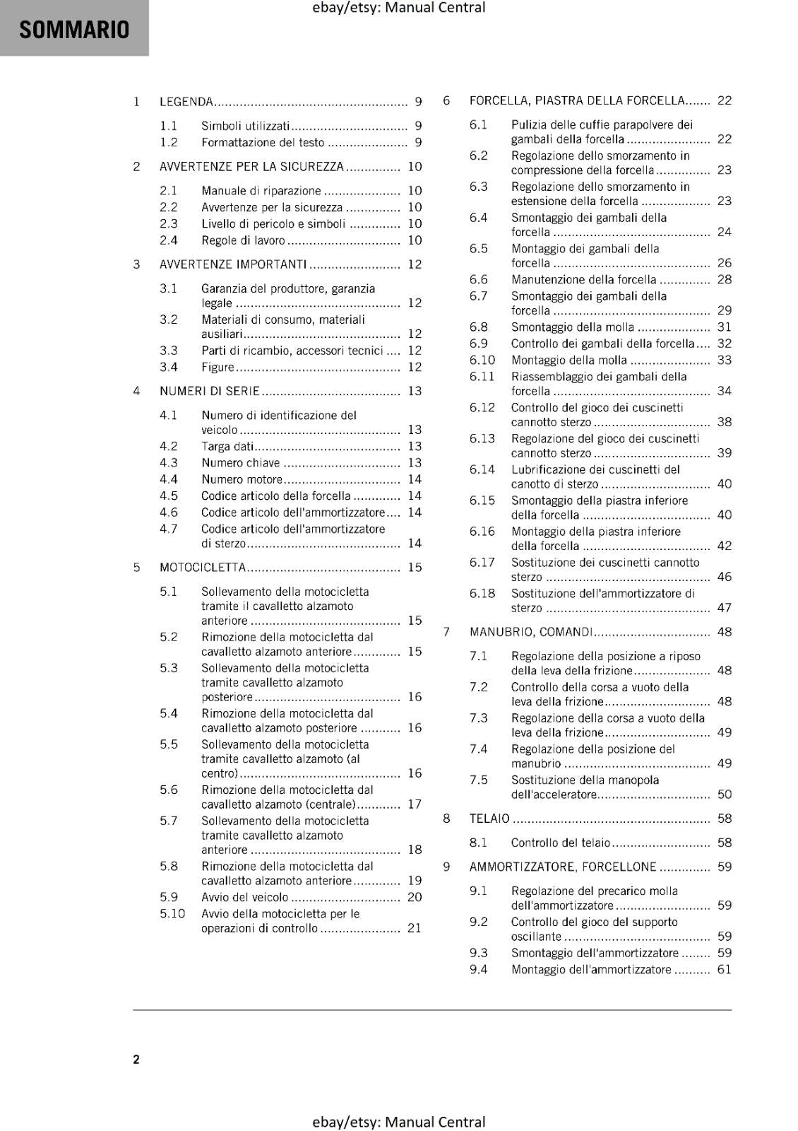ITALIAN LANGUAGE - KTM 2023 - 890 SMT EU - MANUALE DI RIPARAZIONE