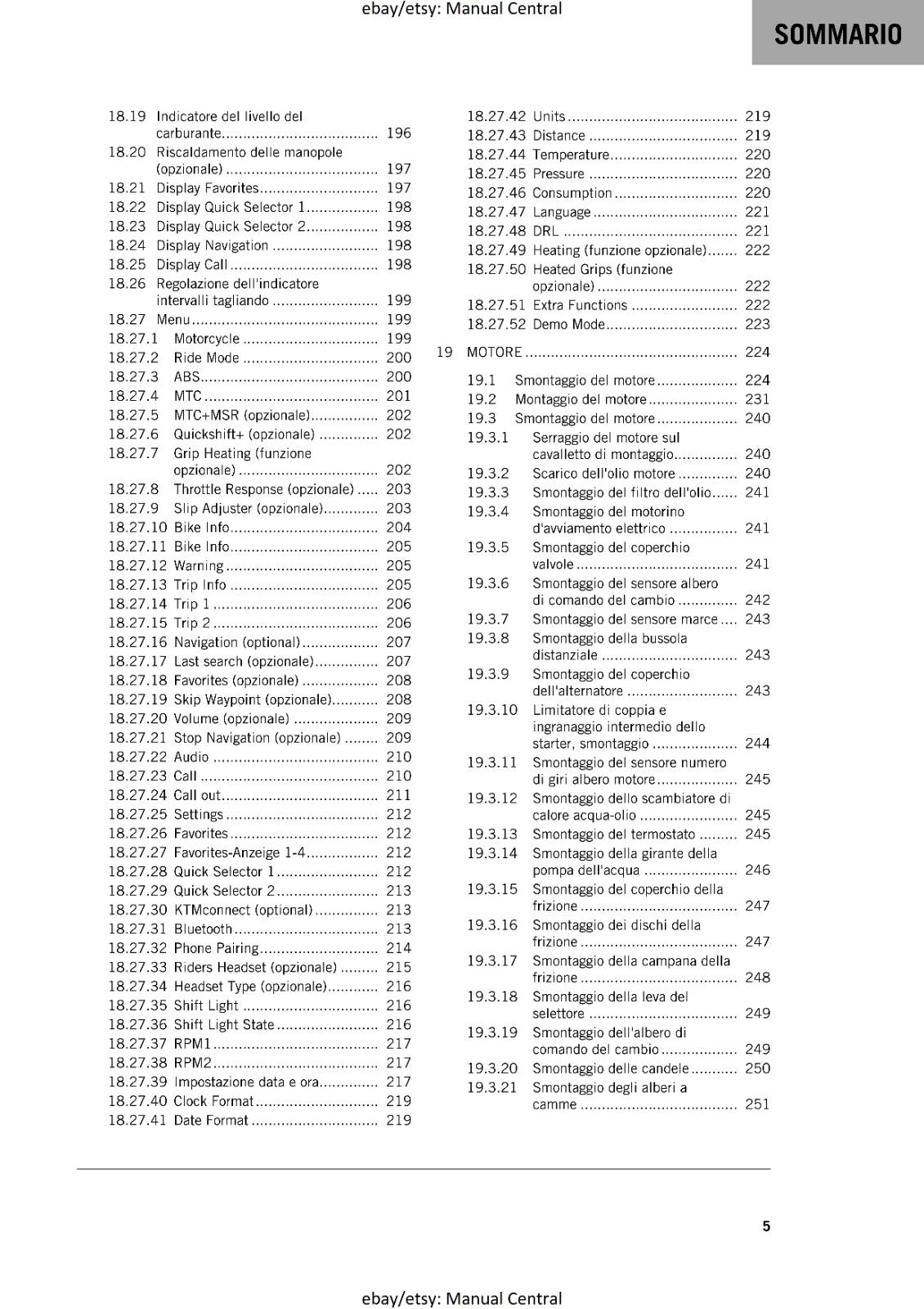 ITALIAN LANGUAGE - KTM 2023 - 890 SMT EU - MANUALE DI RIPARAZIONE