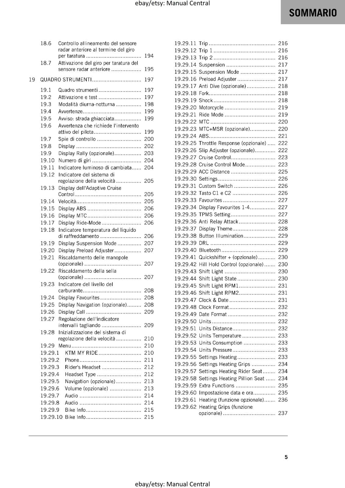 ITALIAN LANGUAGE - KTM 2023 - 1290 SUPER ADVENTURE S - MANUALE DI RIPARAZIONE
