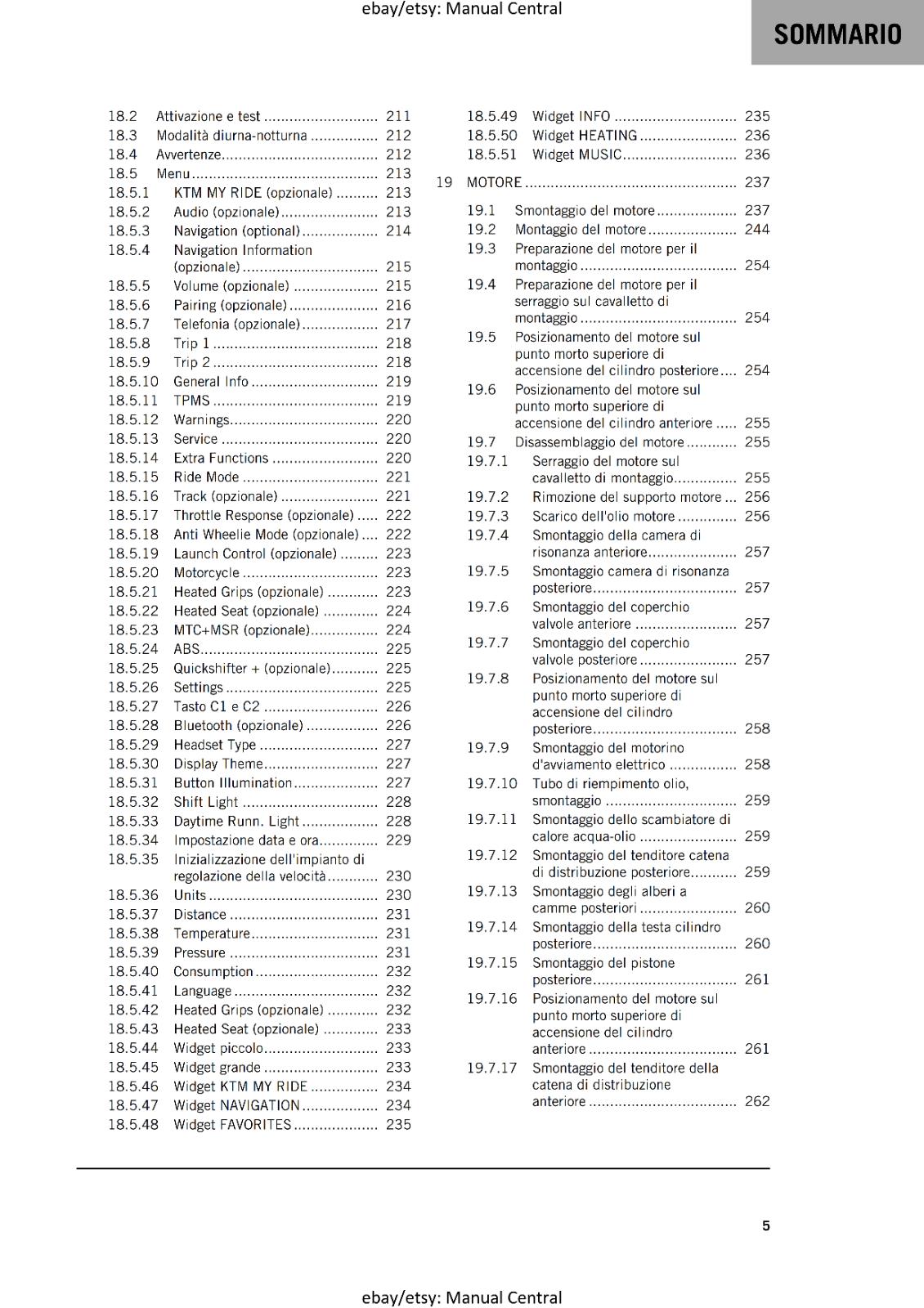 ITALIAN LANGUAGE - KTM 2023 - 1290 SUPER DUKE R EVO - MANUALE DI RIPARAZIONE