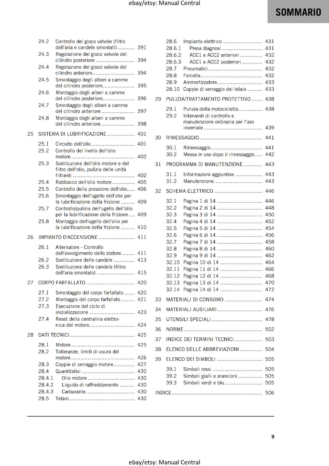 ITALIAN LANGUAGE - KTM 2024 - 1390 SUPER DUKE R EVO - MANUALE DI RIPARAZIONE