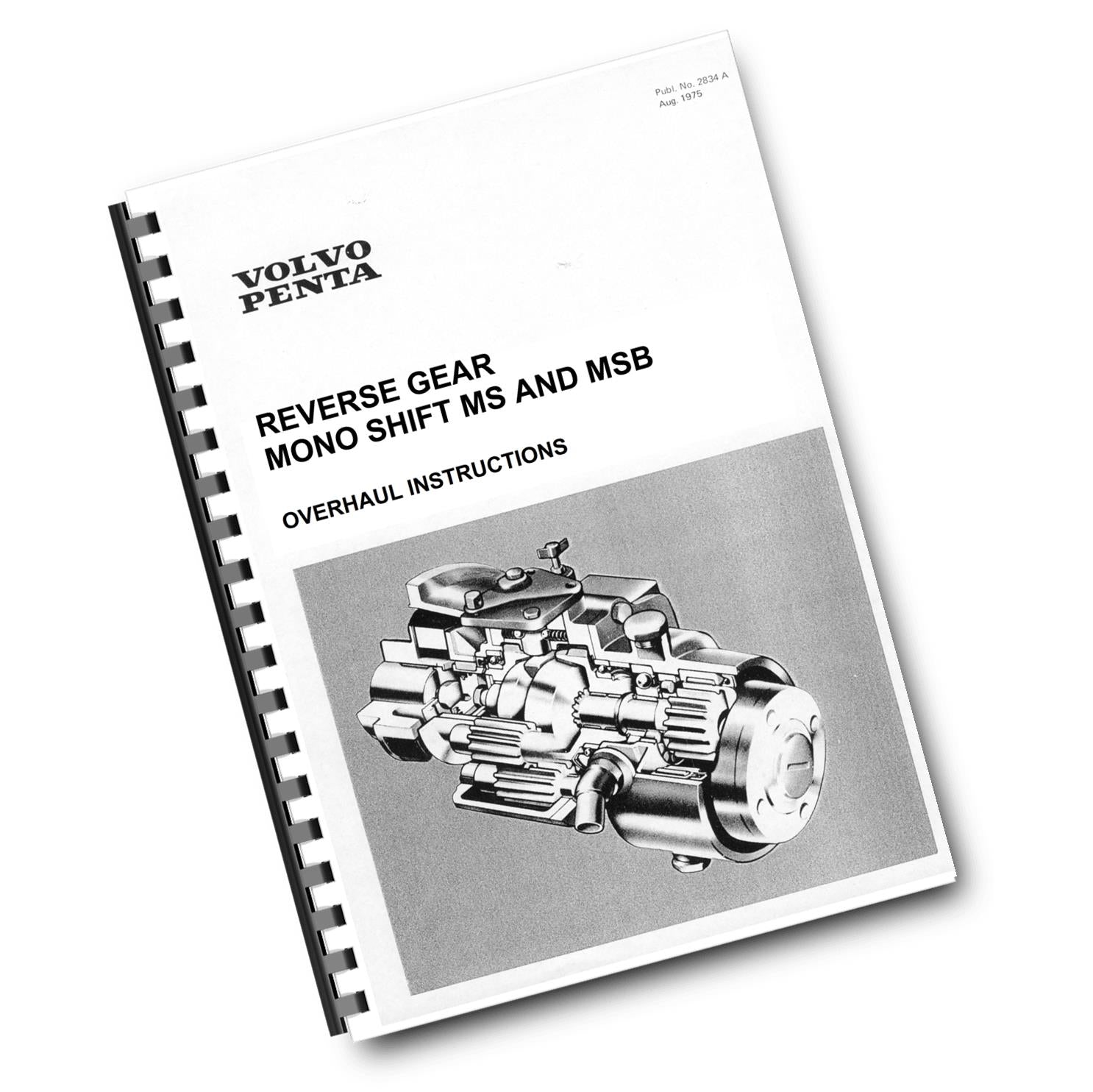 VOLVO PENTA REVERSE GEAR MONO SHIFT MS  MSB OVERHAUL INSTRUCTIONS