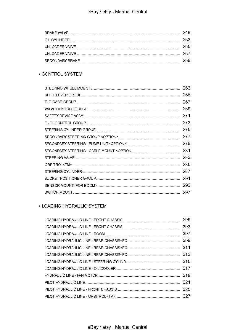 KAWASAKI 90ZV-2 WHEEL LOADER PARTS MANUAL CATALOGUE
