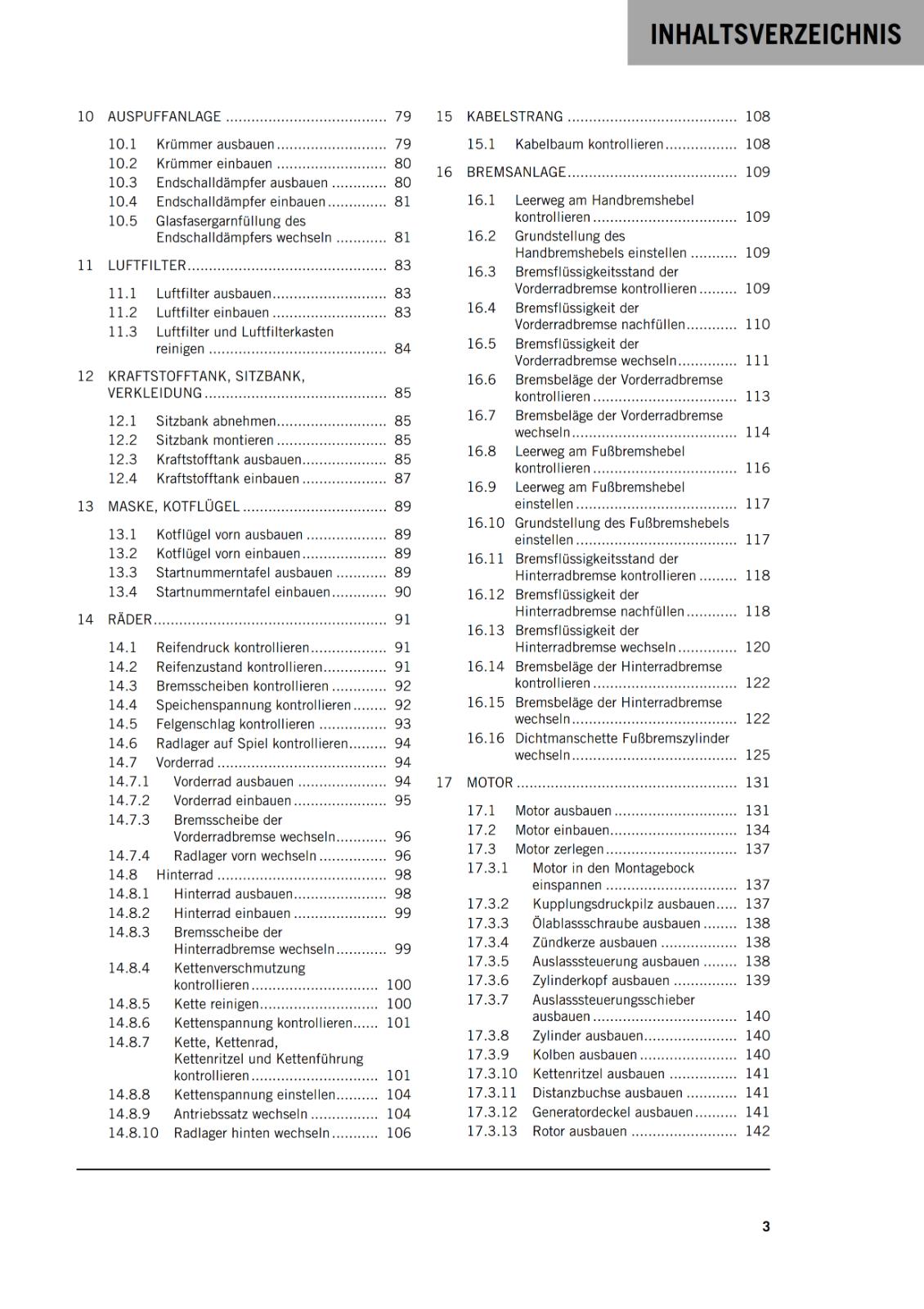GERMAN LANGUAGE - KTM 2021 - 65 SX - REPARATURANLEITUNG