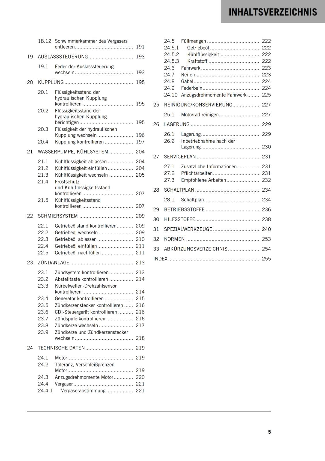 GERMAN LANGUAGE - KTM 2021 - 65 SX - REPARATURANLEITUNG