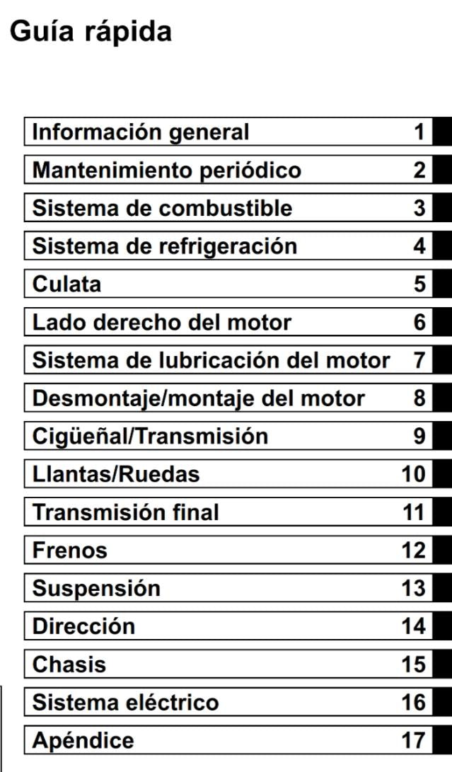 MANUAL DE TALLER 2006 2007 - KAWASAKI KX250F - SPANISH LANGUAGE