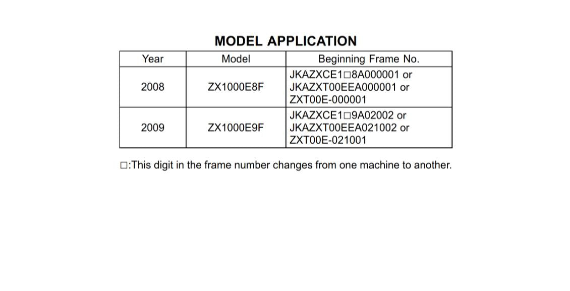 KAWASAKI 2011 - 2013 NINJA ZX-10R ABS - ZX1000 WORKSHOP SERVICE REPAIR