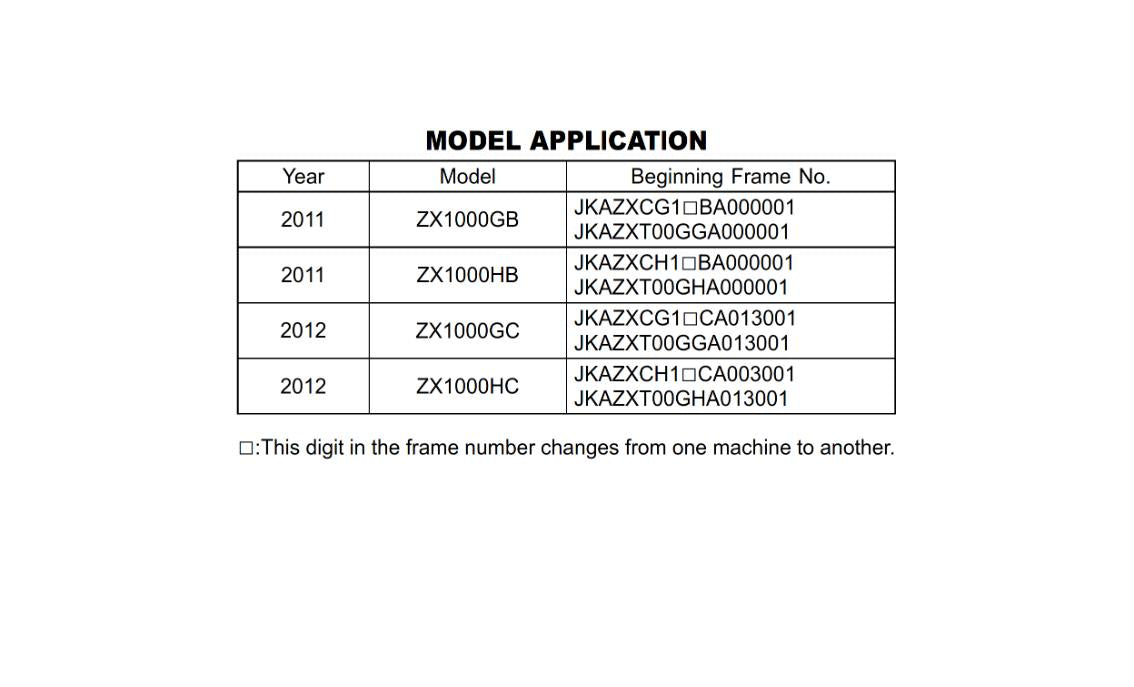 KAWASAKI 2011 2012 Z1000SX ABS NINJA 1000 - WORKSHOP SERVICE REPAIR MANUAL