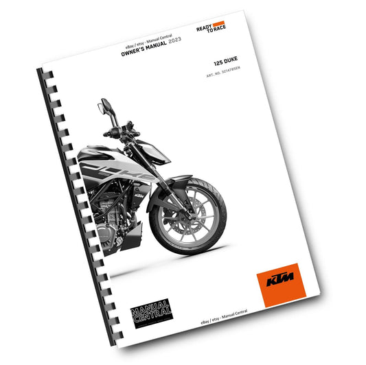 KTM 2023 - 125 DUKE  - OWNERS MANUAL USER GUIDE