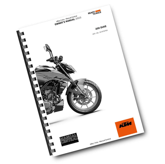 KTM 2023 - 200 DUKE EU AR ASEAN CO PH  - OWNERS MANUAL USER GUIDE