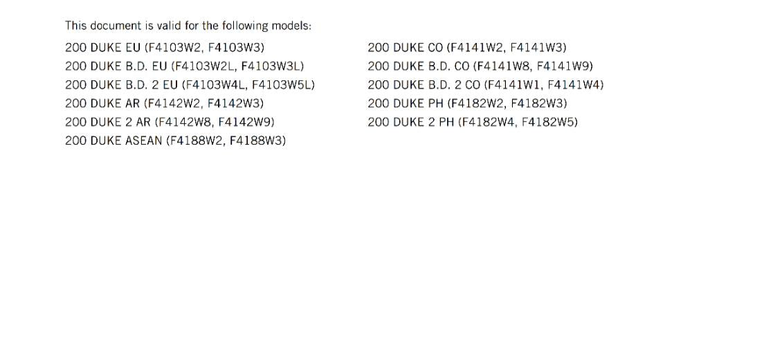 KTM 2023 - 200 DUKE EU AR ASEAN CO PH  - OWNERS MANUAL USER GUIDE