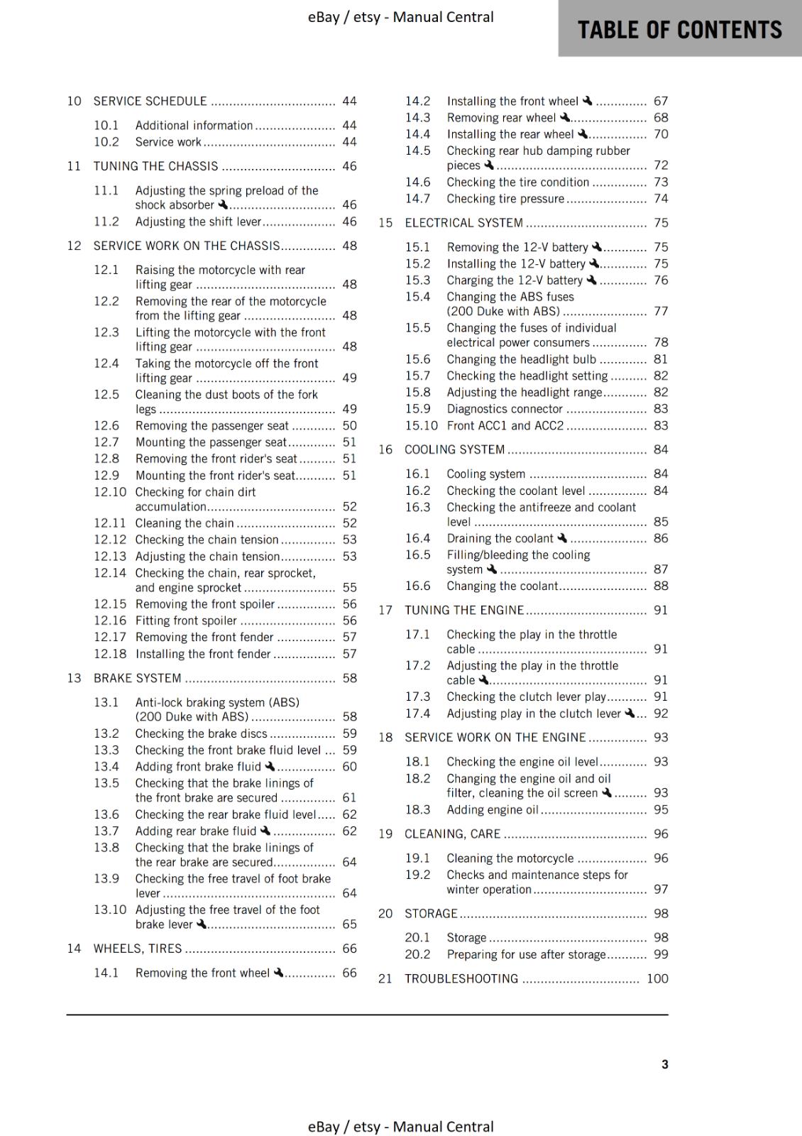 KTM 2023 - 200 DUKE EU AR ASEAN CO PH  - OWNERS MANUAL USER GUIDE