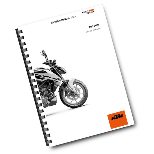KTM 2023 - 200 DUKE US VERSION  - OWNERS MANUAL USER GUIDE