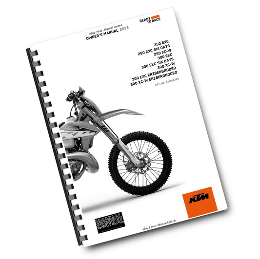 KTM 2023 - 250 300 EXC SIX DAYS XC-W ERZBERGRODEO - OWNERS MANUAL USER GUIDE