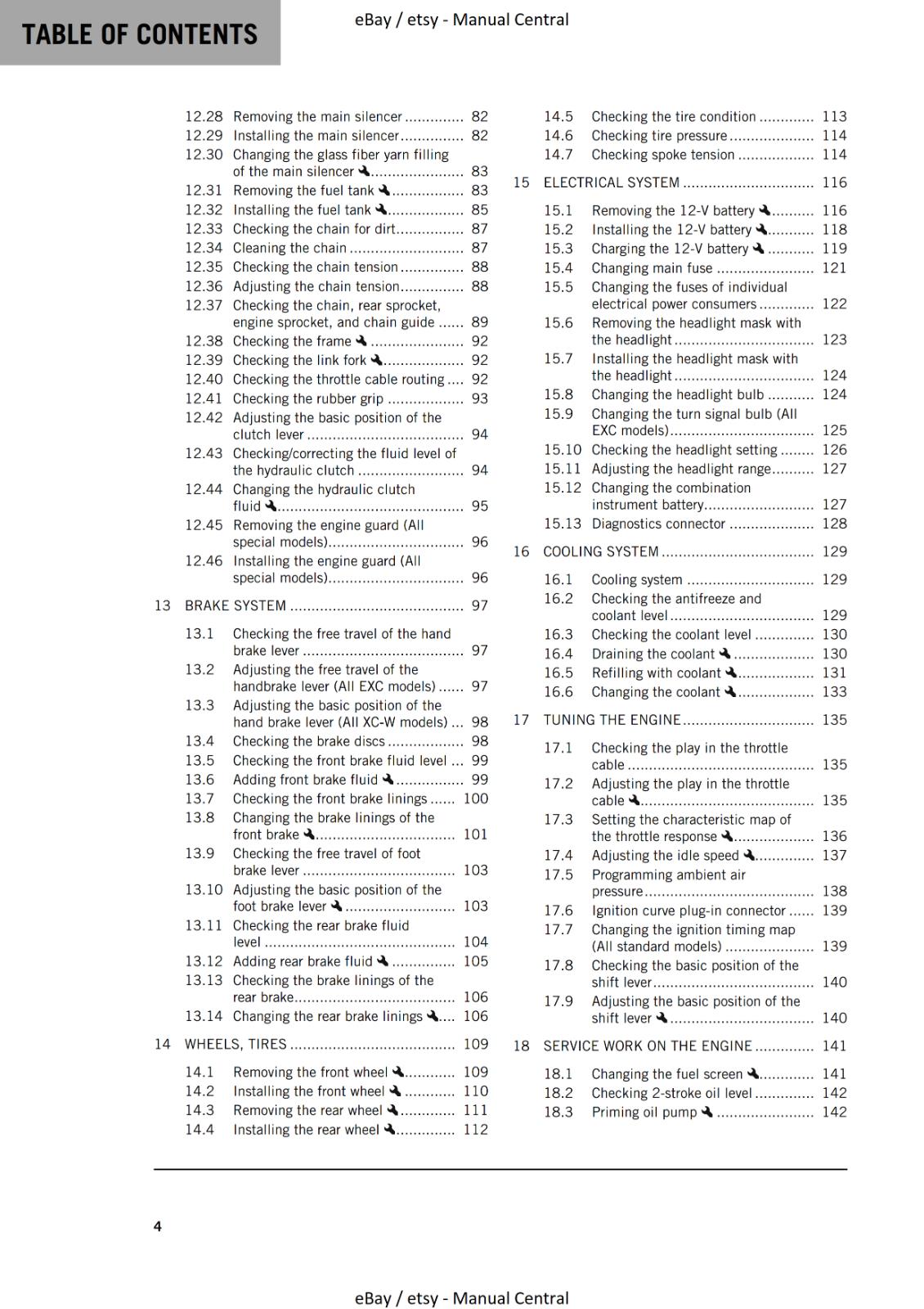 KTM 2023 - 250 300 EXC SIX DAYS XC-W ERZBERGRODEO - OWNERS MANUAL USER GUIDE