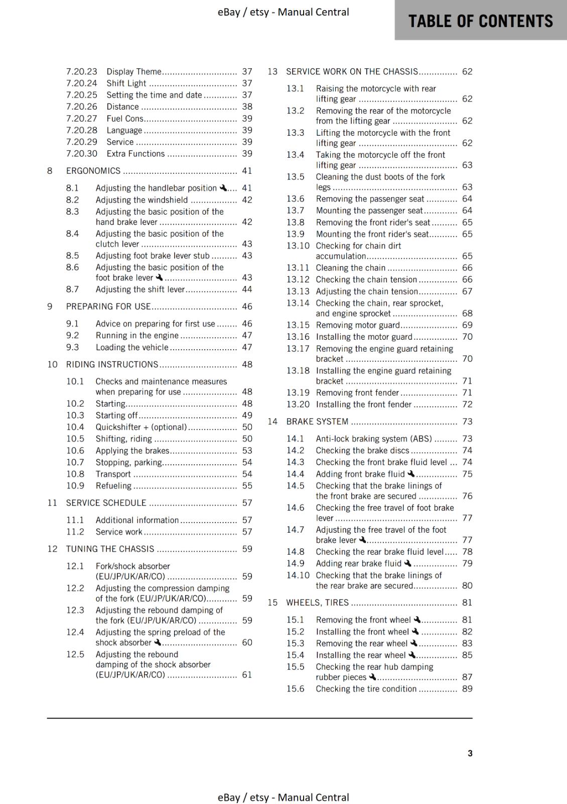 KTM 2023 - 390 ADVENTURE - OWNERS MANUAL USER GUIDE