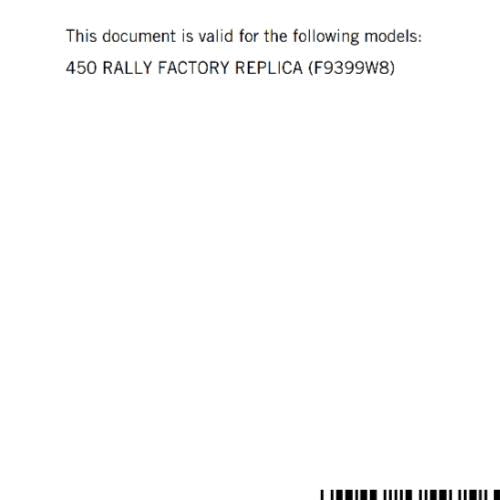 KTM 2023 - 450 RALLY FACTORY REPLICA - OWNERS MANUAL USER GUIDE WIRING DIAGRAMS