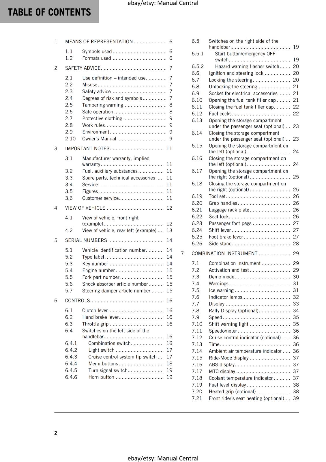 KTM 2023 - 790 ADVENTURE - OWNERS MANUAL USER GUIDE