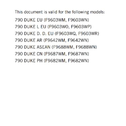 KTM 2023 - 790 DUKE L EU EDITION - OWNERS MANUAL USER GUIDE