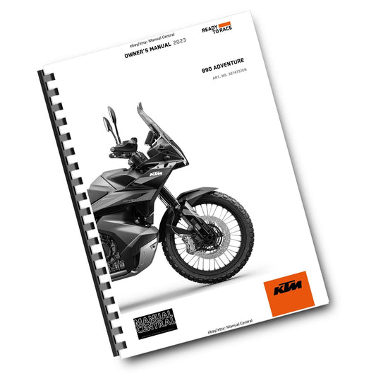 KTM 2023 - 890 ADVENTURE EU EDITION - OWNERS MANUAL USER GUIDE