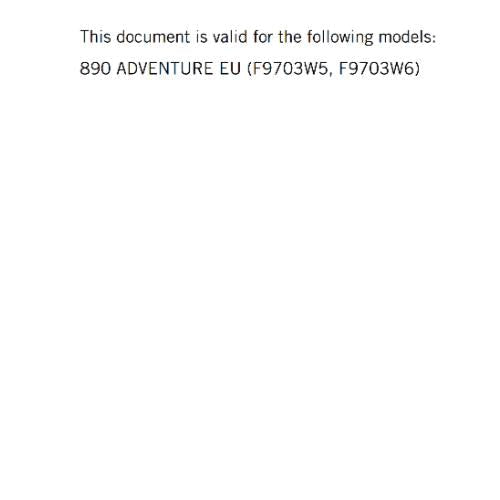 KTM 2023 - 890 ADVENTURE EU EDITION - OWNERS MANUAL USER GUIDE