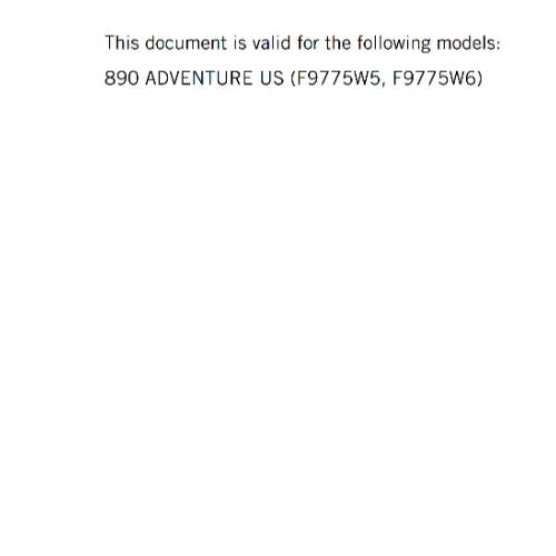 KTM 2023 - 890 ADVENTURE US EDITION - OWNERS MANUAL USER GUIDE