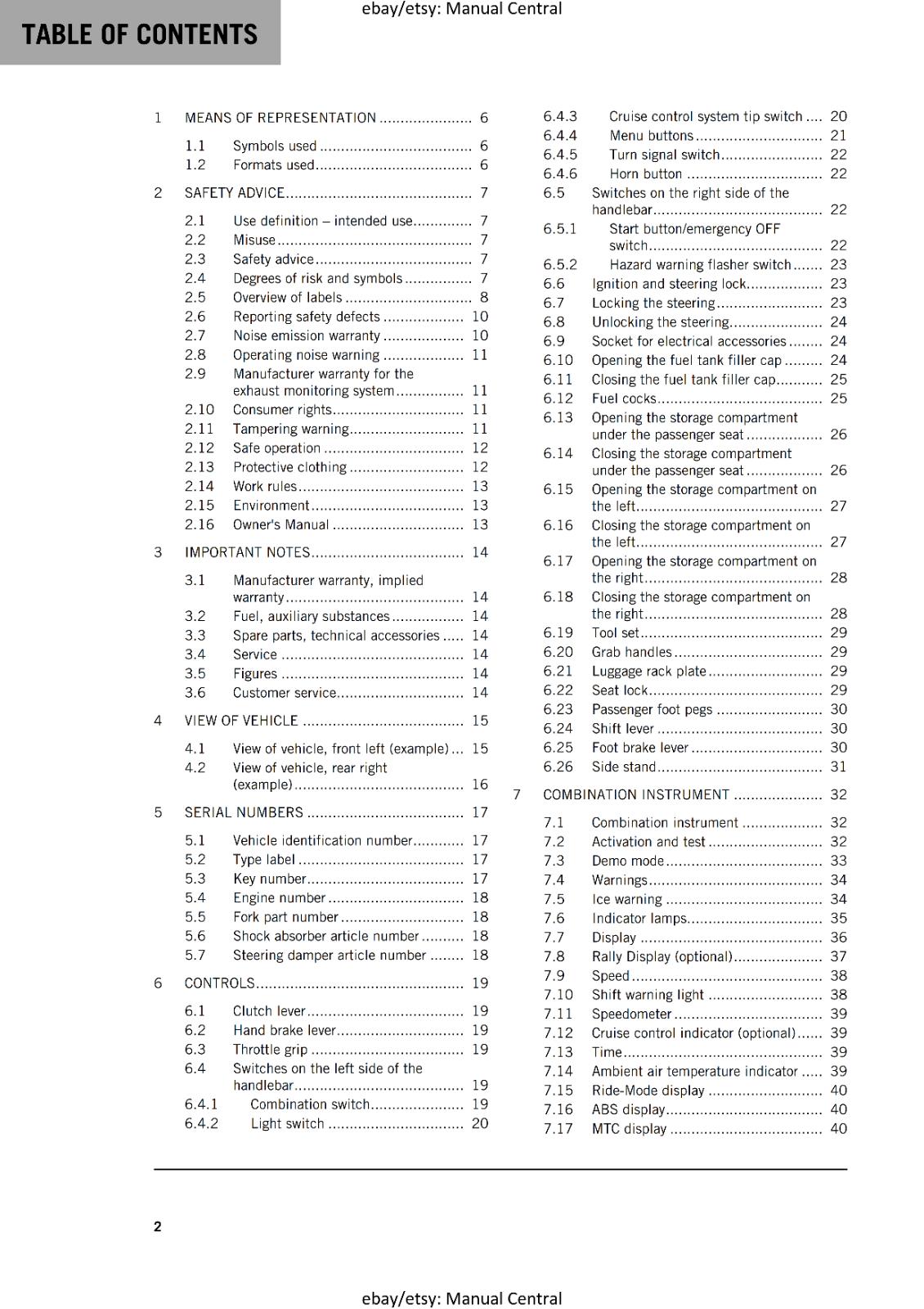 KTM 2023 - 890 ADVENTURE US EDITION - OWNERS MANUAL USER GUIDE