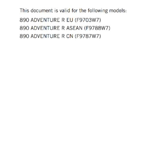 KTM 2023 - 890 ADVENTURE R EU ASEAN CN EDITION - OWNERS MANUAL USER GUIDE