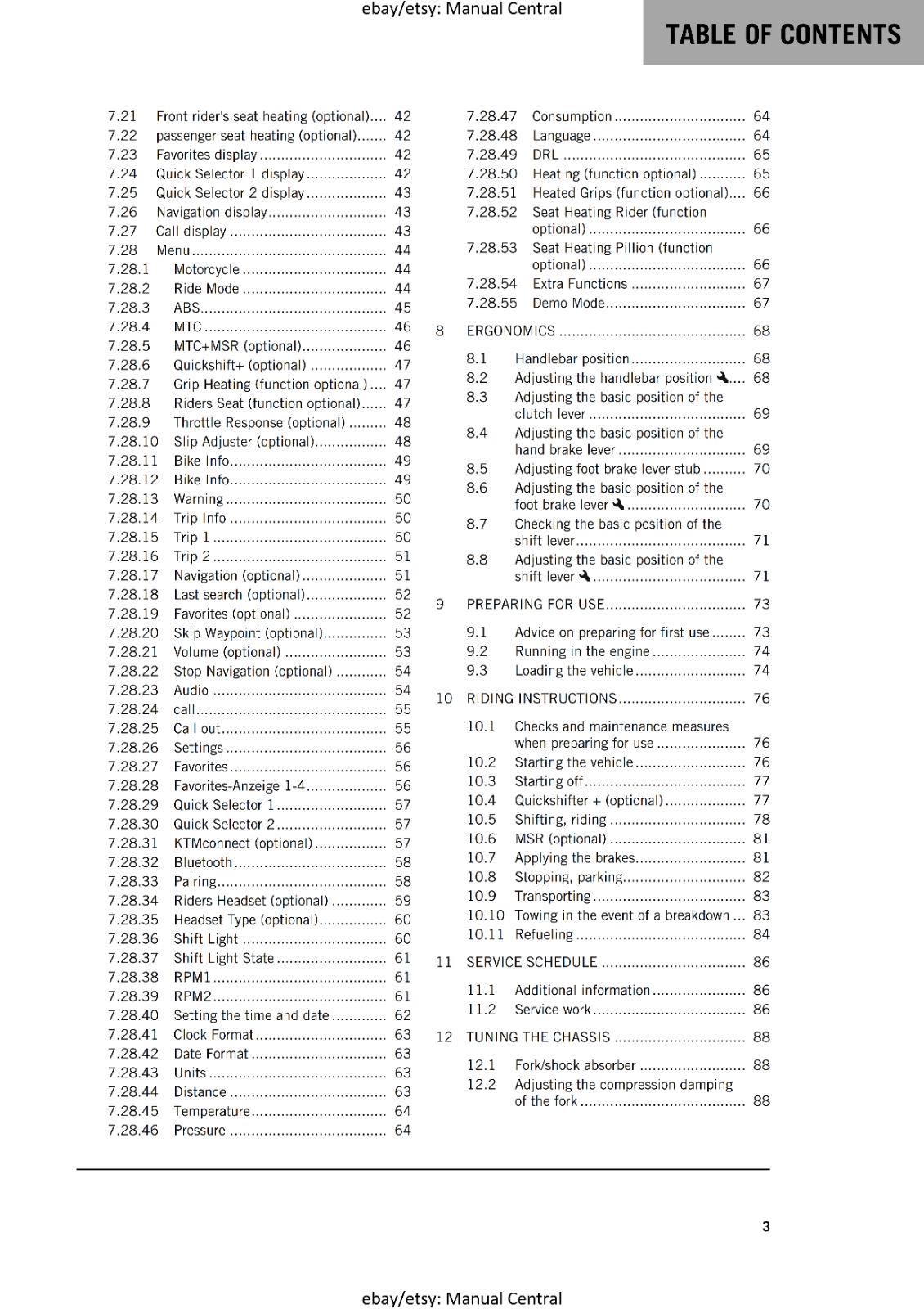 KTM 2023 - 890 ADVENTURE R US EDITION - OWNERS MANUAL USER GUIDE