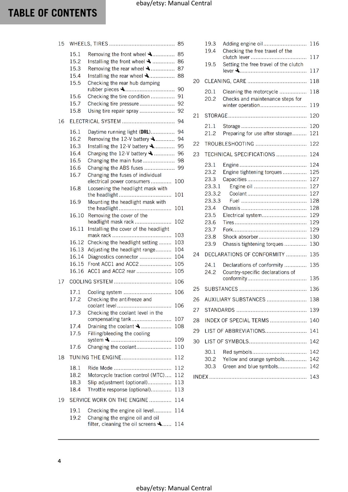 KTM 2023 - 890 DUKE R EU ASEAN CN - OWNERS MANUAL USER GUIDE