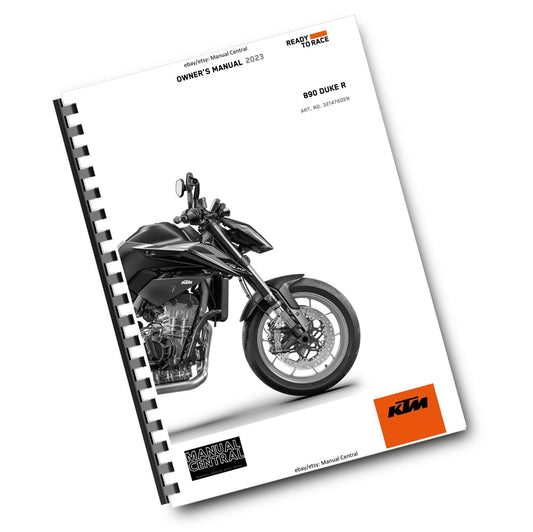 KTM 2023 - 890 DUKE R US EDITION - OWNERS MANUAL USER GUIDE