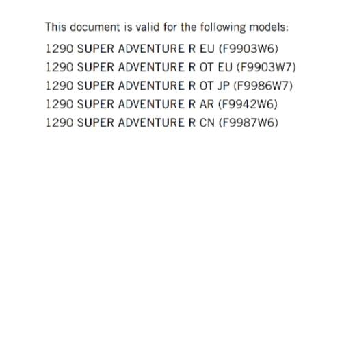 KTM 2023 - 1290 SUPER ADVENTURE R - EU OT AR CN - OWNERS MANUAL USER GUIDE