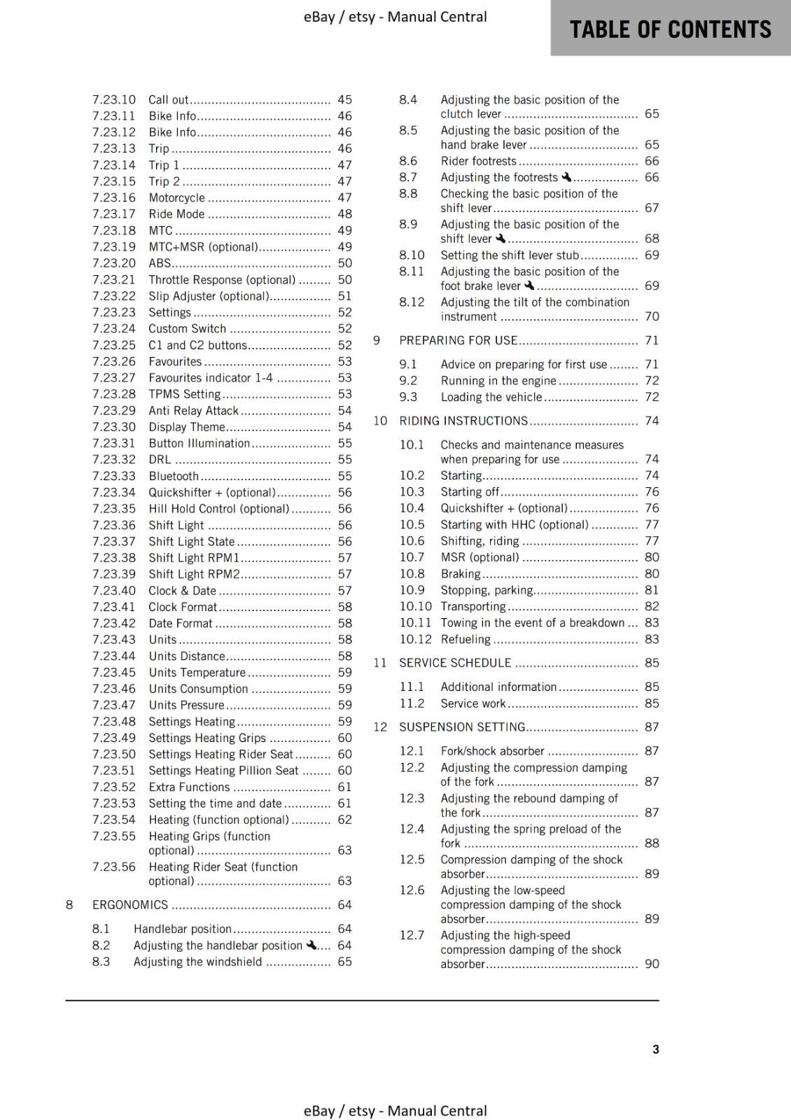 KTM 2023 - 1290 SUPER ADVENTURE R - EU OT AR CN - OWNERS MANUAL USER GUIDE