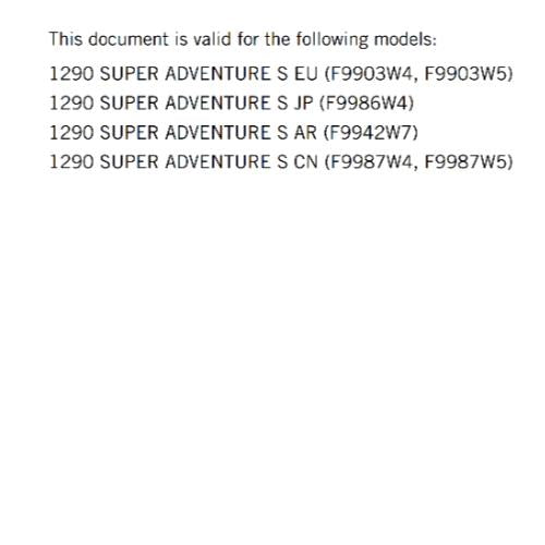 KTM 2023 - 1290 SUPER ADVENTURE S - EU JP AR CN - OWNERS MANUAL USER GUIDE
