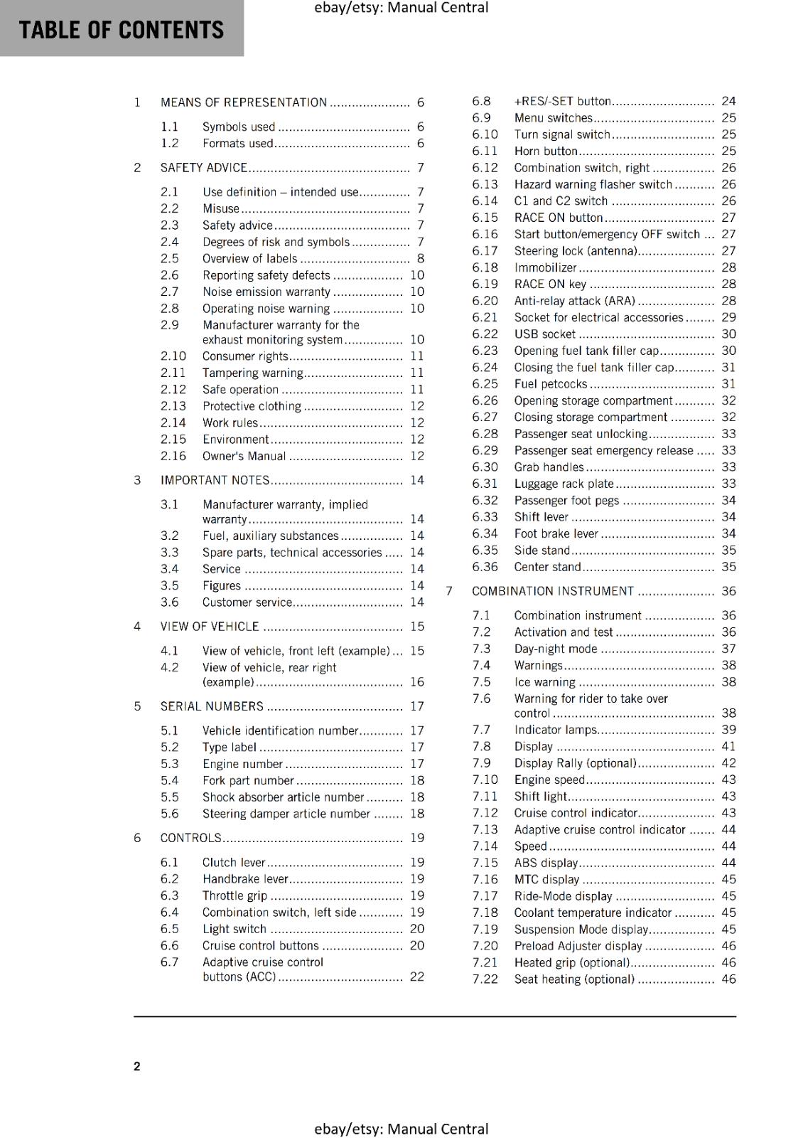 KTM 2023 - 1290 SUPER ADVENTURE S - US EDITION - OWNERS MANUAL USER GUIDE