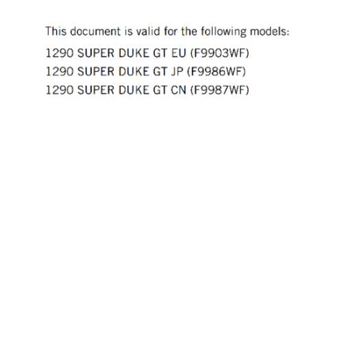 KTM 2023 - 1290 SUPER DUKE GT - EU JP CN - OWNERS MANUAL USER GUIDE